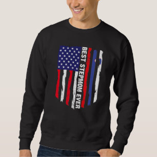 Sweatshirt Drapeau américain et drapeau slovène Meilleur Step