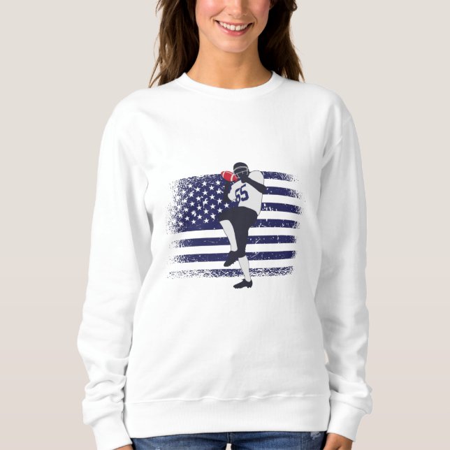 Sweatshirt Drapeau américain Fan Jersey Shirt USA (Devant)