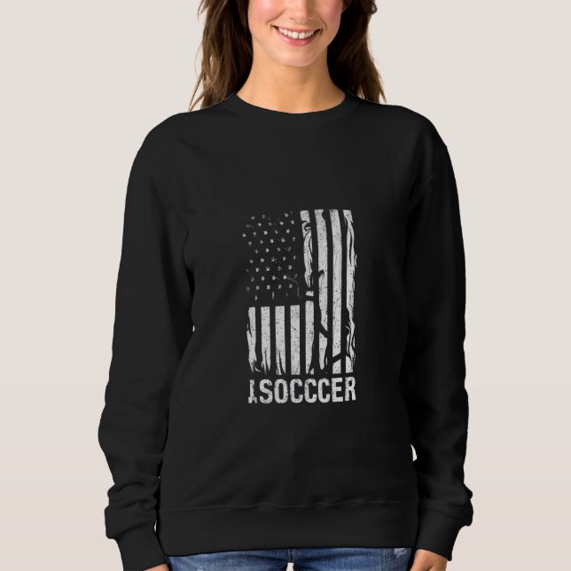 Sweatshirt Drapeau Américain Football Rustique Trouvé Patriot (Devant)