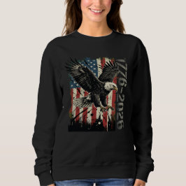 Sweatshirt Drapeau américain grunge Eagle 1776-2026