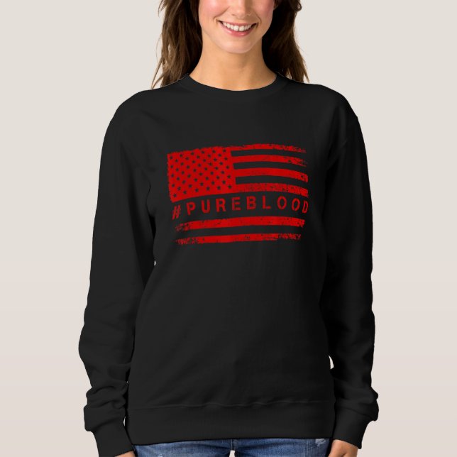 Sweatshirt Drapeau américain libre Pureblood Pure Blood (Devant)