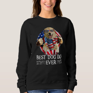 Sweatshirt Drapeau américain Meilleur Chien Papa Jamais Anato