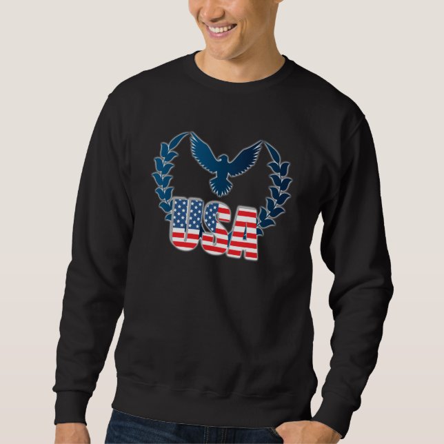 Sweatshirt Drapeau américain parfait Aigle Art - Drapeau amér (Devant)
