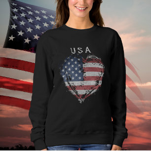 Sweatshirt Drapeau américain patriote USA