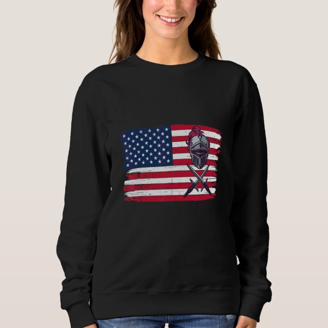 Sweatshirt Drapeau américain patriotique 1 (Devant)
