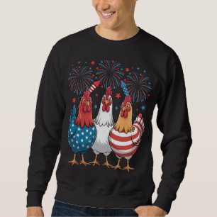 Sweatshirt Drapeau américain Patriotique 4 juillet Hommes