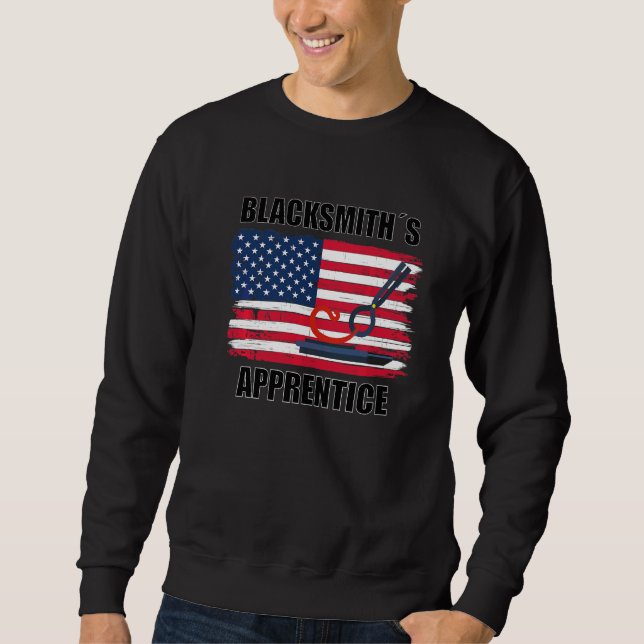 Sweatshirt Drapeau américain patriotique Blacksmith Apprentic (Devant)