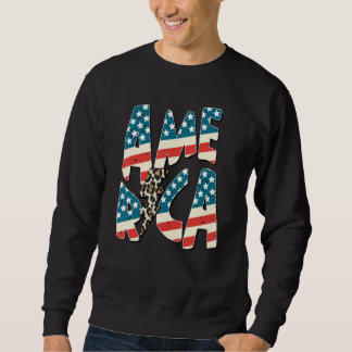 Sweatshirt Drapeau Américain Retro America Drapeau Américain 