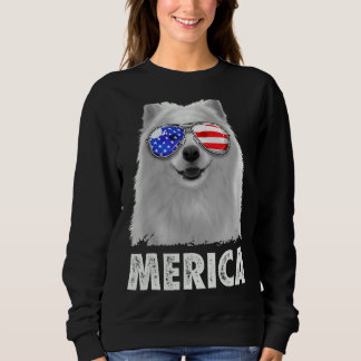 Sweatshirt Drapeau américain Samoyé 4 juillet Merica Hommes S