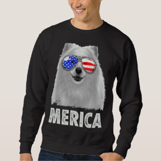 Sweatshirt Drapeau américain Samoyé 4 juillet Merica Hommes S