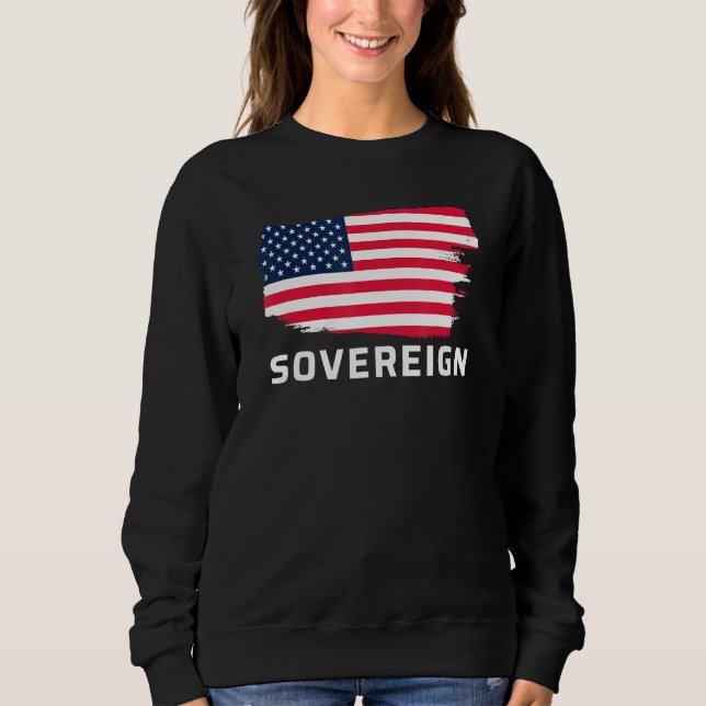Sweatshirt Drapeau américain Souverain Patriotique Couleur Us (Devant)