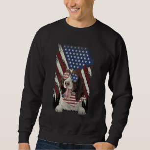 Sweatshirt Drapeau américain Springer anglais Spaniel Chien 4