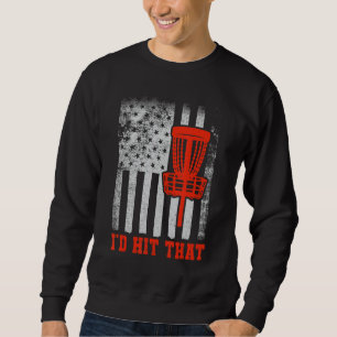 Sweatshirt Drapeau américain vintage drôle je frapperais ce d