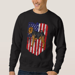 Sweatshirt Drapeau Américain Welsh Terrier 4 Juillet États-Un