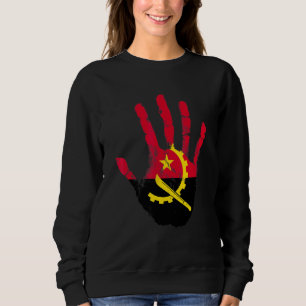 Sweatshirt Drapeau Angola Main Luanda Fier Angolais