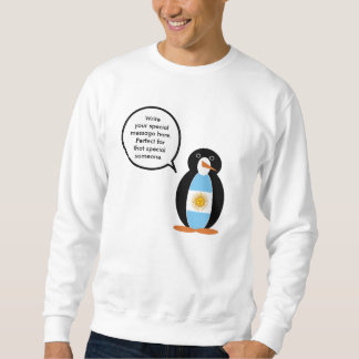 Sweatshirt Drapeau argentin Parlant de Mme Penguin Personnali