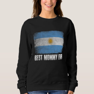 Sweatshirt Drapeau Argentine rétro pour la meilleure maman vi