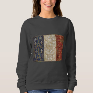 Sweatshirt Drapeau Art Déco du patrimoine   France   Classiqu