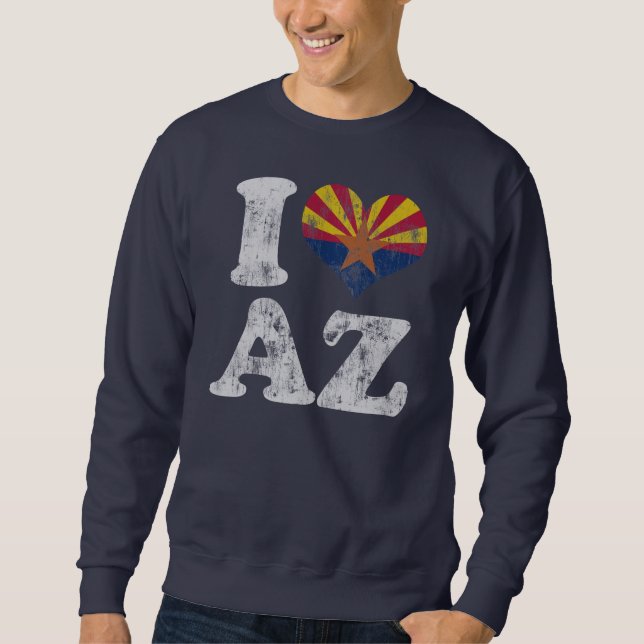 Sweatshirt Drapeau AZ de l'Arizona du coeur I (Devant)