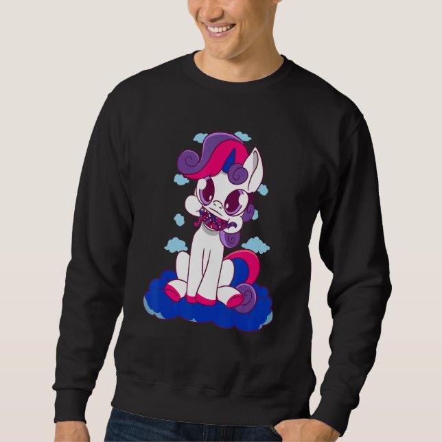 Sweatshirt Drapeau bisexuel de dragon LGBT Bi Pride B (Devant)