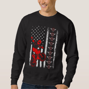 Sweatshirt Drapeau Bmx Retro Américain 4 juillet