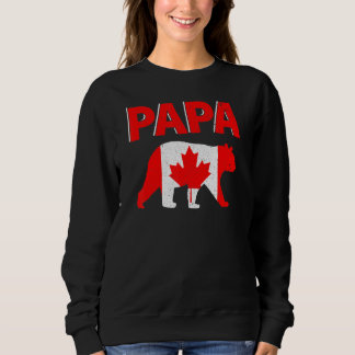 Sweatshirt Drapeau Canada Papa Bear Fête des pères papa canad
