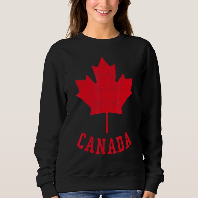 Sweatshirt Drapeau canadien Indépendance Feuille d'érable Hom (Devant)