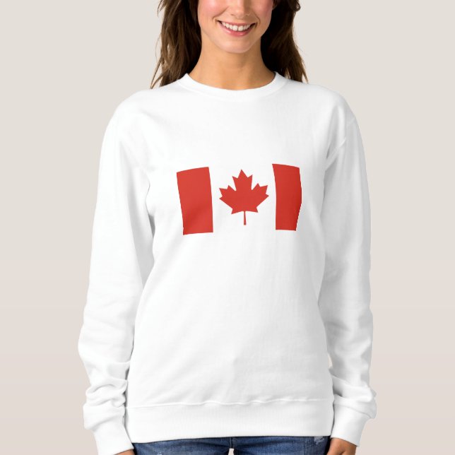 Sweatshirt Drapeau canadien patriotique (Devant)