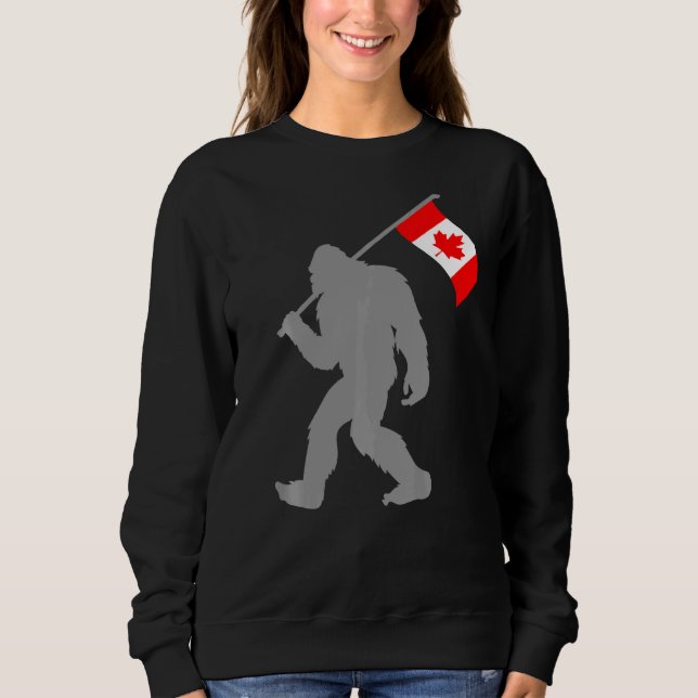 Sweatshirt Drapeau canadien sur drapeau canadien (Devant)