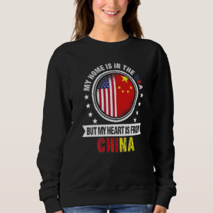 Sweatshirt Drapeau chilien américain Cœur du Chili Américain
