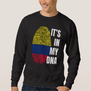 Sweatshirt Drapeau colombien Dna empreintes digitales Colombi