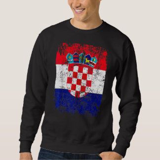 Sweatshirt Drapeau croate Croatie Vintage Drapeau Croatie Gro