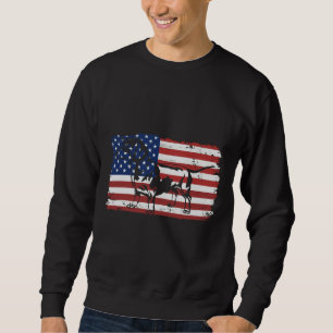 Sweatshirt Drapeau Dachshund Amérique Dachshu