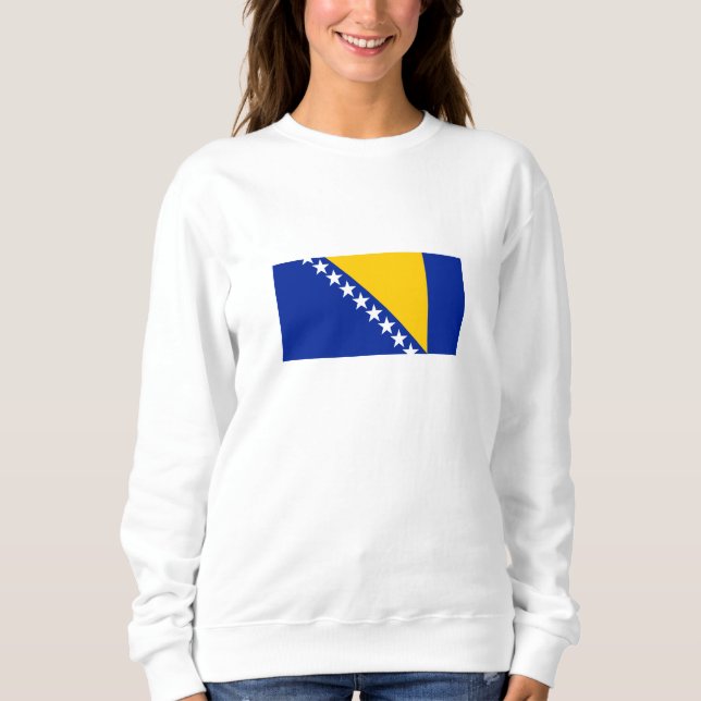 Sweatshirt Drapeau de Bosnie-Herzégovine patriotique (Devant)