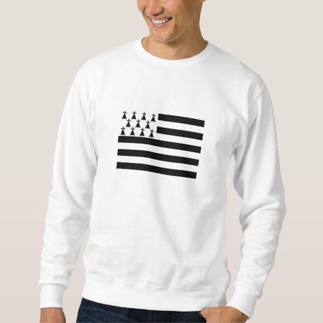 Sweatshirt Drapeau de Bretagne patriotique (Devant)