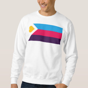 Sweatshirt Drapeau de fierté polyamoureuse tricolore de Slipp