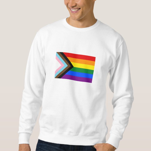 Sweatshirt Drapeau de fierté Progress Pride (Devant)