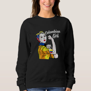 Sweatshirt Drapeau De Fille Colombienne De Columbia Culture H