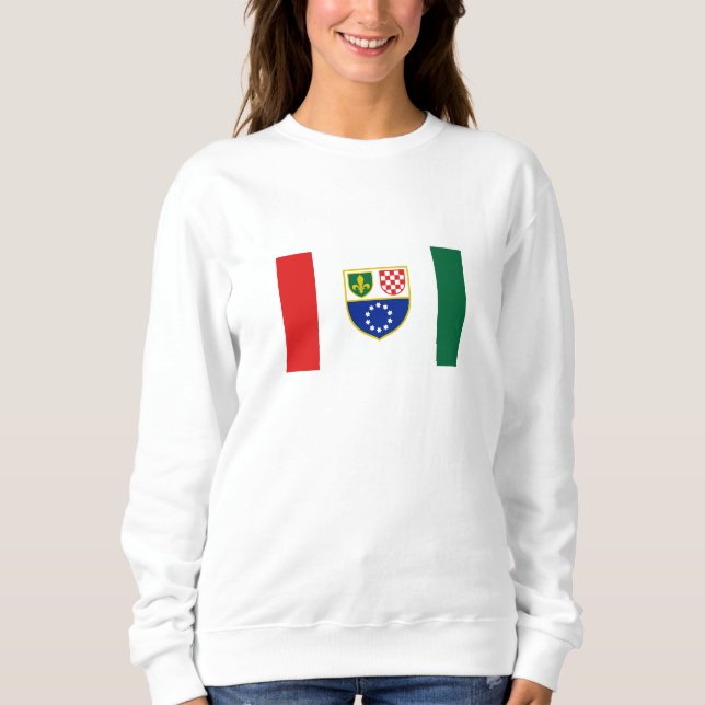 Sweatshirt Drapeau de la Fédération de Bosnie (Devant)