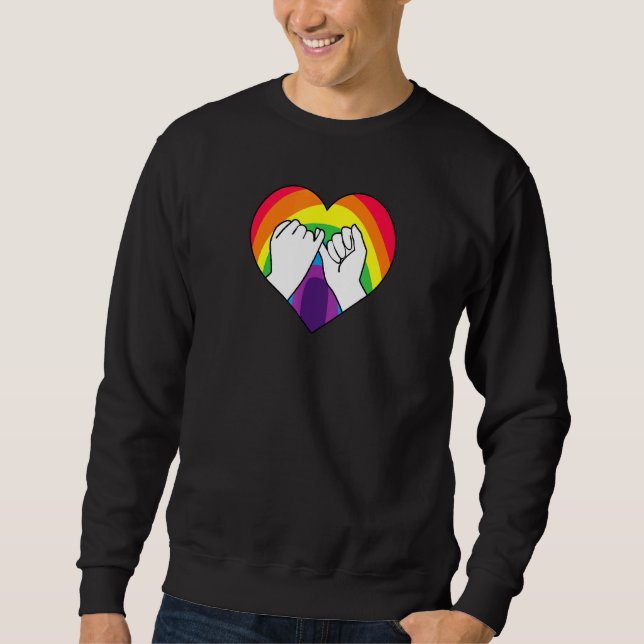 Sweatshirt Drapeau de la Fierté de la Promesse Pinky Swear po (Devant)
