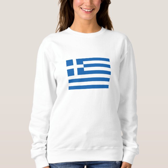 Sweatshirt Drapeau de la Grèce (Devant)