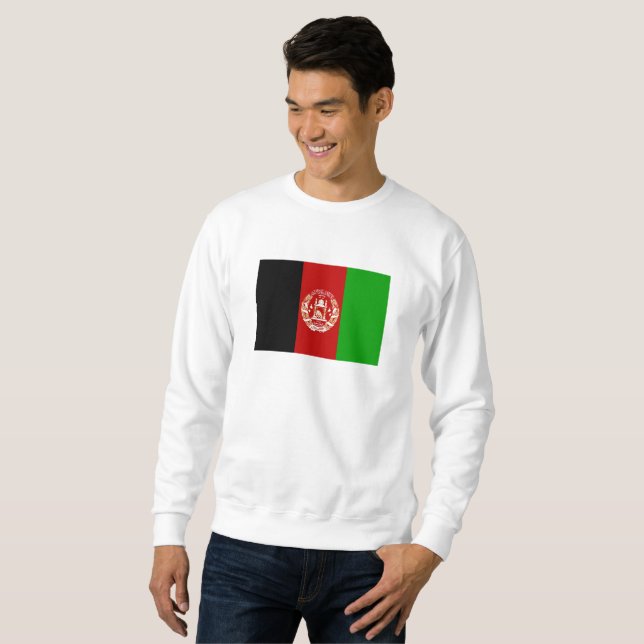 Sweatshirt Drapeau de l'Afghanistan patriotique (Devant entier)