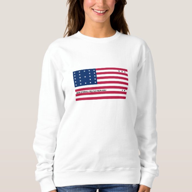 Sweatshirt Drapeau de l'atoll de Bikini Patriotique (Devant)