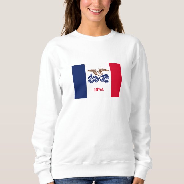 Sweatshirt Drapeau de l'État de l'Iowa (Devant)