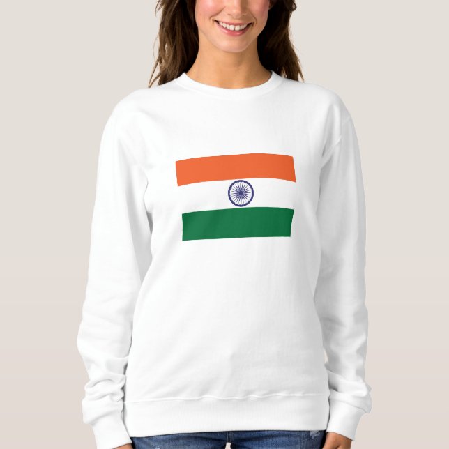 Sweatshirt Drapeau de l'Inde (Devant)