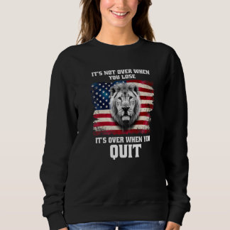 Sweatshirt Drapeau de Lion des Vétérans Américains USA Premiu