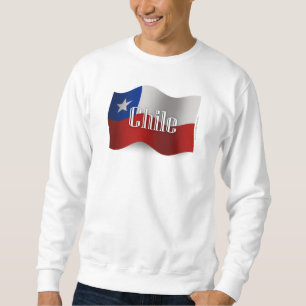 Sweatshirt Drapeau de ondulation du Chili