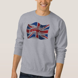 Sweatshirt Drapeau de ondulation du Royaume-Uni