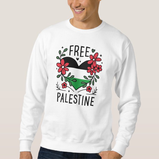 Sweatshirt Drapeau de palestine libre (Devant)