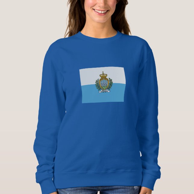 Sweatshirt Drapeau de Saint-Marin (Devant)